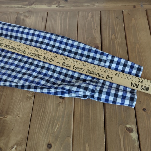 rag & bone Men’s Blue White Check Slim Fit Button Down Shirt - Picture 9 of 12